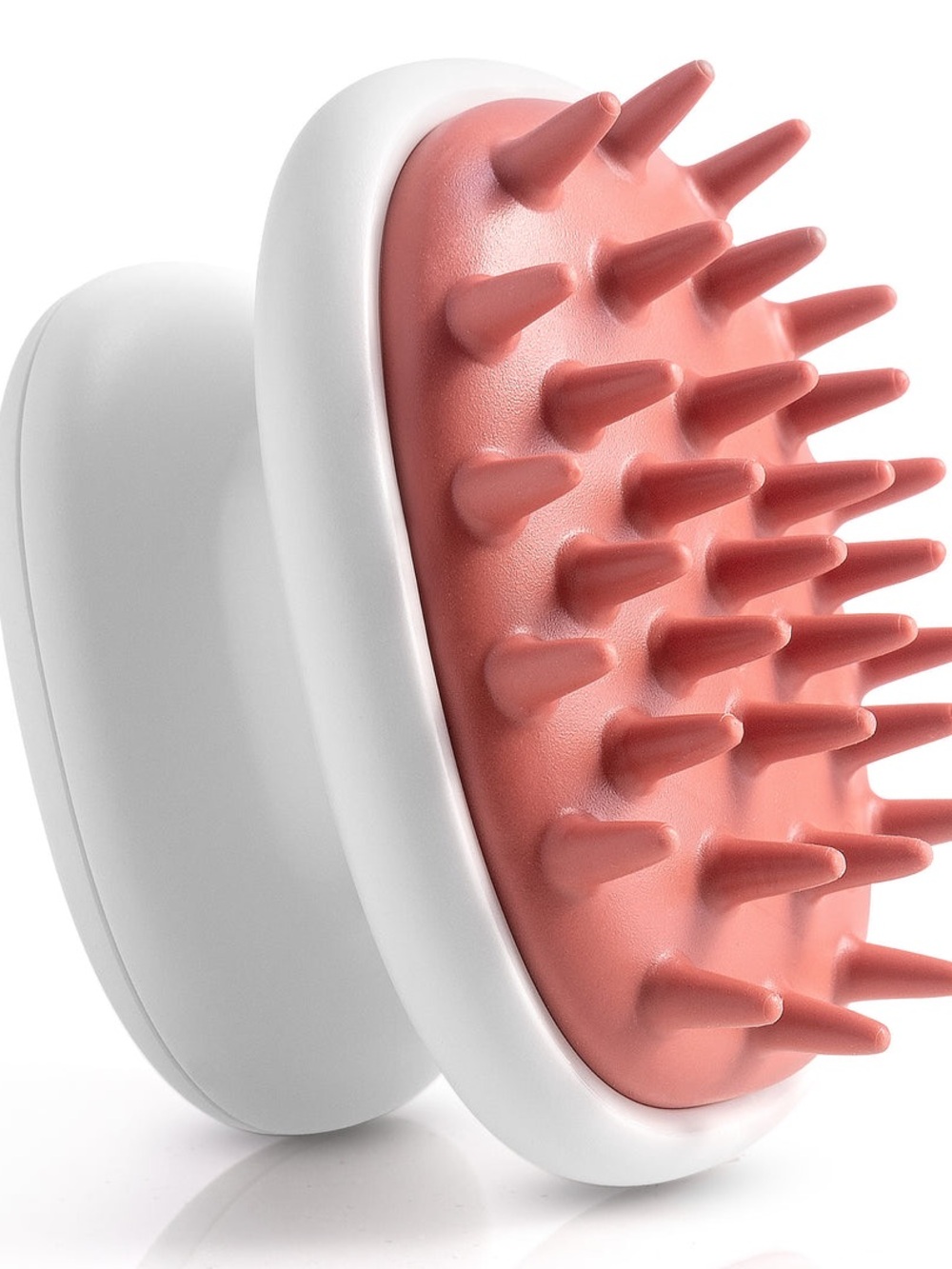 Silicone Scalp Massage Brush - Coral Pink